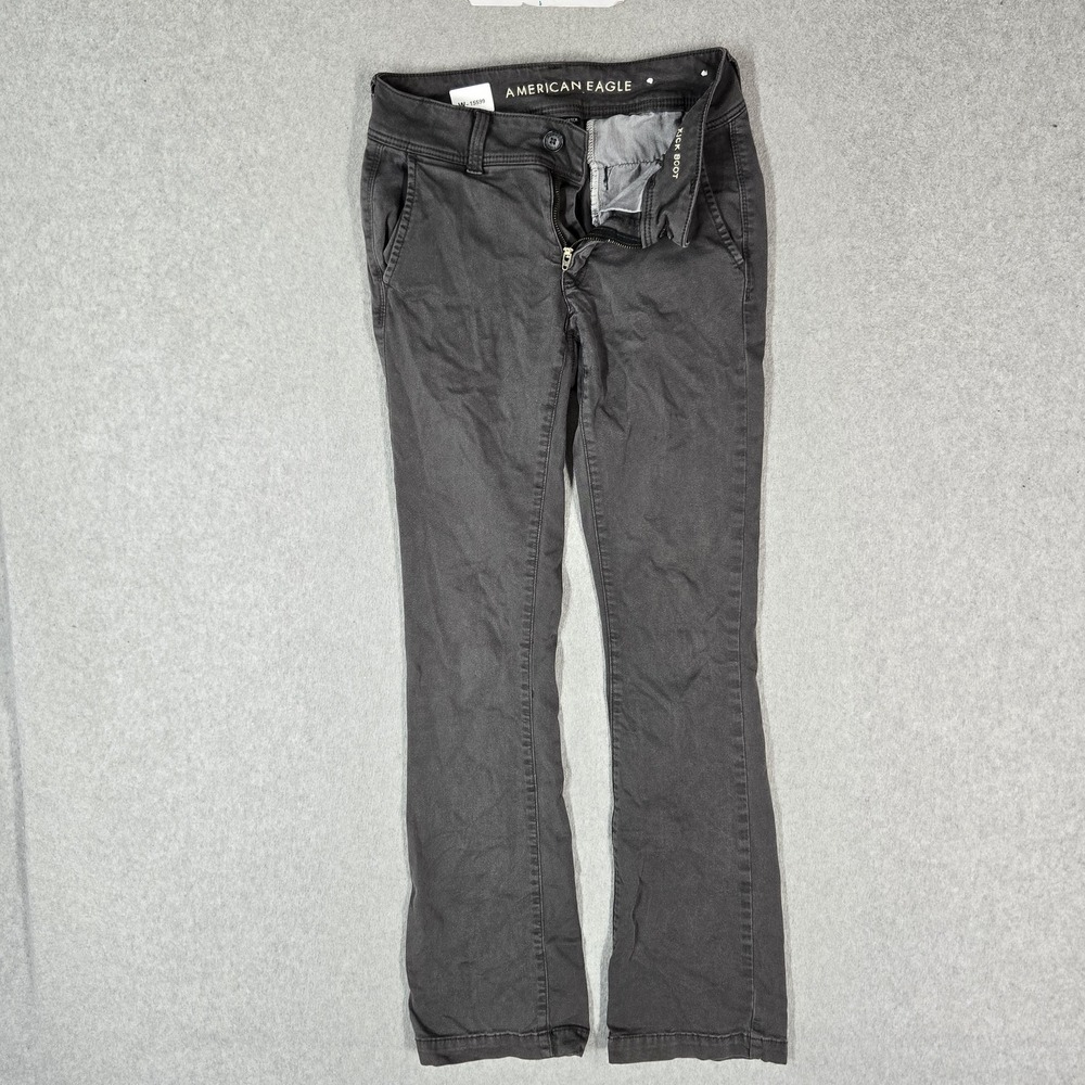 American Eagle Outfitters Women Jeans 2 REGULAR Gray Bootcut Kick Boot 29"